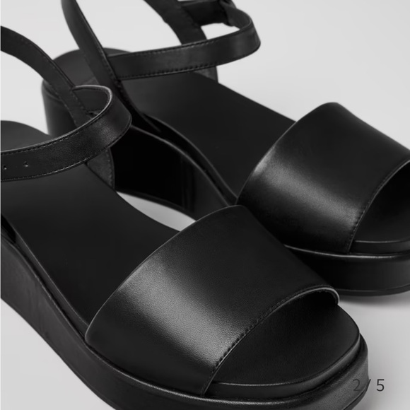 Camper Misia Black Platform Sandals - Picture 2 of 9